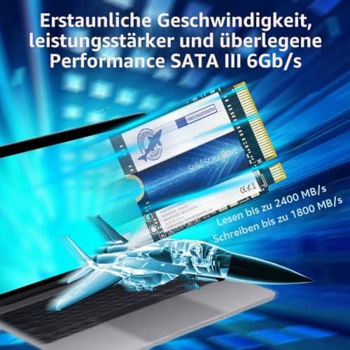 Dogfish SSD 256GB M.2 2230 NVMe PCIe Gen 3.0 x4 Interne Solid State Drive, Gaming SSD, Kompatibel mit Steam Deck Surface Pro Ultrabook Laptop(M.2 2230 PCIe,256GB) Bild 6
