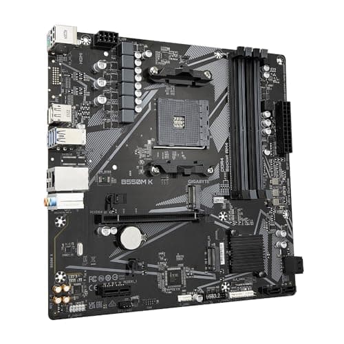 GIGABYTE B550M K Mainboard – AMD Ryzen 5000 CPUs, bis zu 4733 MHz DDR4, 1xPCIe 4.0 + 1xPCIe 3.0 M.2, 1GbE LAN, USB 3.2 Gen 1 Bild 6