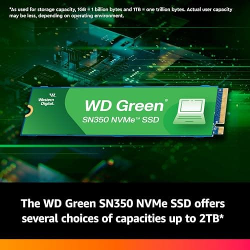 WD Green SN350 500 GB M.2 NVMe SSD, mit Lesegeschwindigkeit von 2.400 MB/Sek. und Schreibgeschwindigkeit von bis zu 1.500 MB/Sek Bild 6