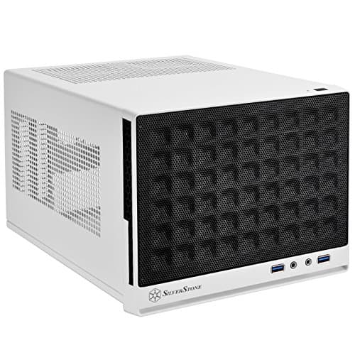SilverStone SST-SG13WB - Sugo Mini-ITX kompaktes Cube Gehäuse, Mesh-Frontblende, schwarz-weiss Bild 2