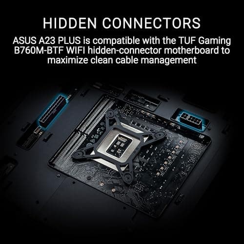 ASUS A23 Plus TG ARGB Black microATX PC Gehäuse (vorinstallierte ARGB-Lüfter, Mesh Frontpanel, kompatibel mit Mainboards mit versteckten Anschlüssen, 360-mm-Radiatoren, 380-mm-Grafikkarten, schwarz) Bild 6