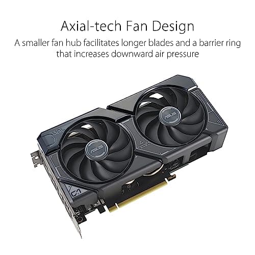 ASUS Dual GeForce RTX™ 4060 OC Edition 8GB GDDR6 (PCIe 4.0, 8GB GDDR6, DLSS 3, HDMI 2.1a, DisplayPort 1.4a, 2.5-Slot Design, Axial-Tech-Lüfterdesign, 0dB Technologie und mehr) Bild 4