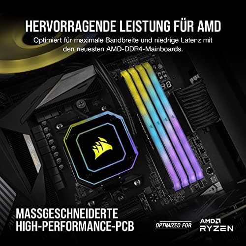 Corsair Vengeance RGB RT 16GB (2x8GB) DDR4 Bis zu 3200MHz C16 Arbeitsspeicher (Dynamische RGB-Beleuchtung, Optimiert für AMD 300/400/500 Series, Kompatibilität mit Intel 300/400/500 Series) Schwarz 2 x 8GB Bild 8