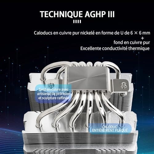 Thermalright Peerless Assassin 120 SE CPU Luftkühler, 6 Heat Pipes CPU Kühler, Dual 120mm PWM Lüfter,Aluminium Kühlkörper Abdeckung,AGHP Technologie, für AM4/AM5/Intel LGA1851/1700/1150/1151/1200 PA120 SE Bild 6