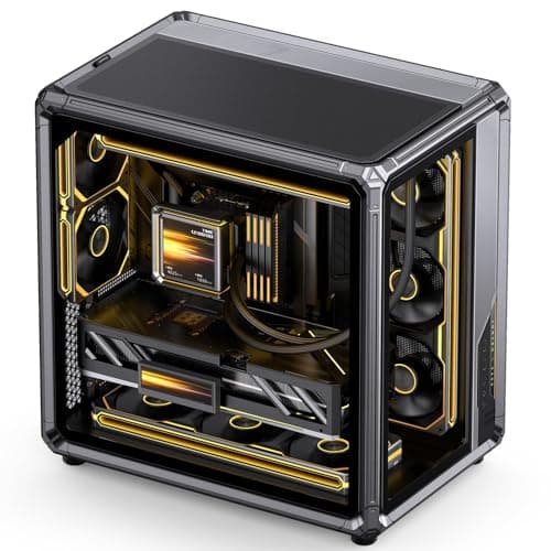 JONSBO X400 graues ATX-PC-Gehäuse, Back-Connect-Desktop-Gehäuse, MB Auxiliary Air Guidance Kühlsystem, E-Sport-Assistent, 3 Seiten SP 360 AIO, SP 427 mm GPU, ATX < 180 mm, Kompatibilität Bild 4