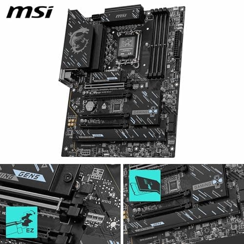Z890 Gaming WiFi-Mainboard, ATX – Unterstützt Intel Core Ultra-Prozessoren (Series 2), LGA 1851 – DDR5-Memory Boost 8800+ MT/s (übertaktet), 1 x PCIe 5.0 x16, 1 x M.2 Gen5, 2,5-Gbit-LAN, Wi-Fi 7 Bild 6