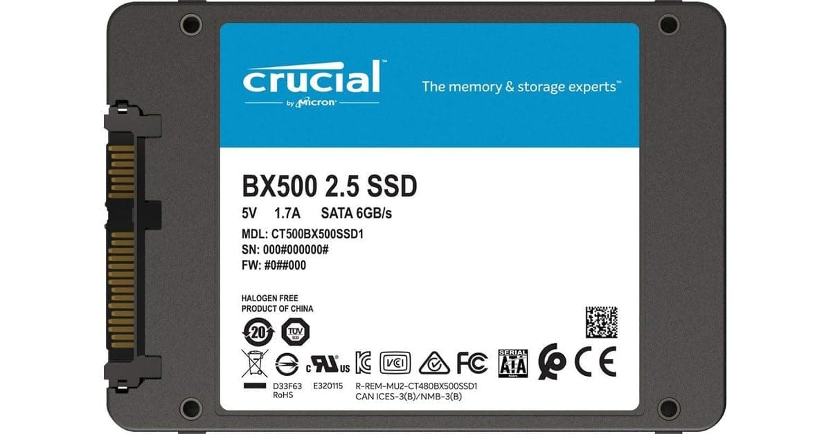 Crucial - Disco Ssd Interno - Bx500 - 500 Gb - 2,5 Pollici (ct500bx500sd1) Standard SSD Bild 7