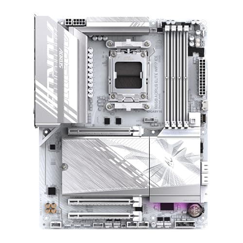 GIGABYTE B850 AORUS Elite WIFI7 Ice Motherboard - AMD Ryzen 9000 Serie CPUs, 14+2+2 Phasen digitales VRM, bis zu 8200MHz DDR5 (OC), 1xPCIe 5.0 + 2xPCIe 4.0 M.2, 2,5 LAN, WiFi 7, USB 3.2 Gen 2x2 Bild 4