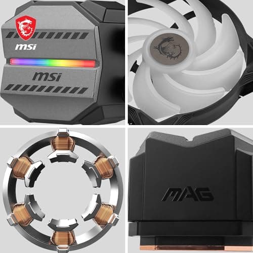 MSI MAG CORELIQUID M240 AIO CPU 12-Wege Split-Flow-Wasserkühlung, verdampfungssichere Schläuche, unterstützt aktuelle Sockel wie AM5 und 1700 Bild 8