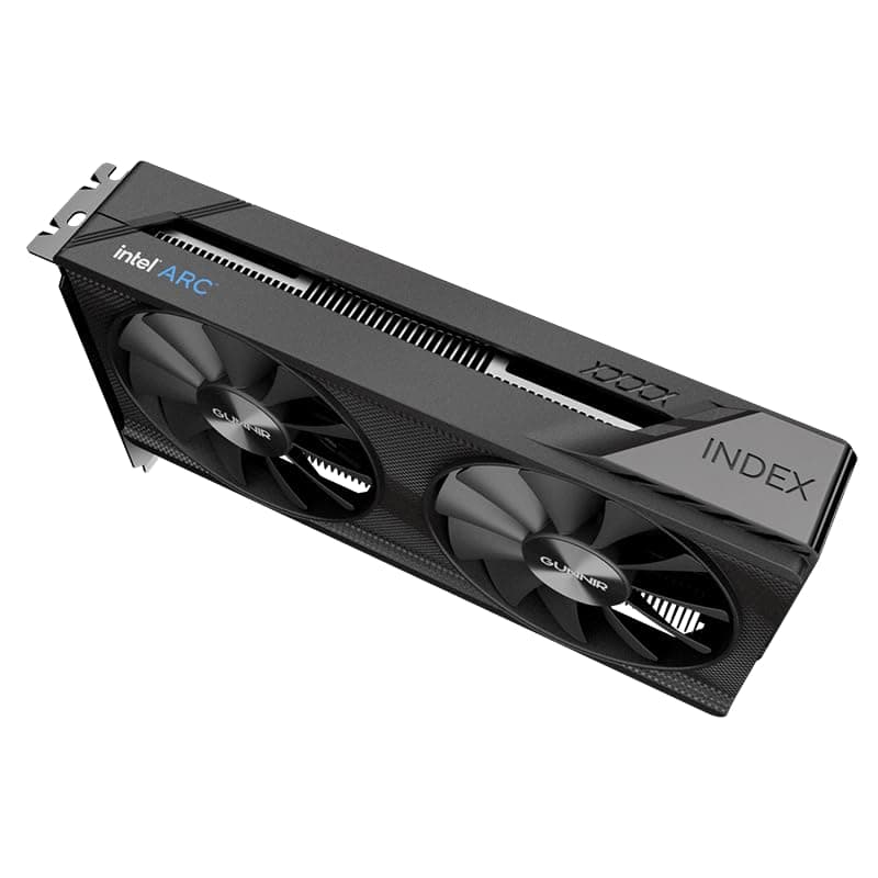 Cutesliving GUNNIR Intel Arc A380 Index 6G GDDR6-Grafikkarte mit XeSS-Technologie, 2 GHz Taktfrequenz, PCIe 4.0, 1x HDMI 2.0- und 3X DP 2.0-Ausgänge, 75 W TBP, Zwei Lüfter für Streaming und Gaming Schwarz Bild 4