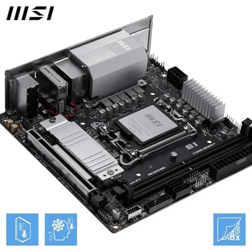 MSI PRO H810I WiFi Mainboard, ITX - Unterstützt Intel Core Ultra Prozessoren (Serie 2), LGA 1851 - DDR5 Memory Boost (6400 MT/s MAX), PCIe 5.0 x16, M.2 Gen4, 2.5G LAN Bild 8