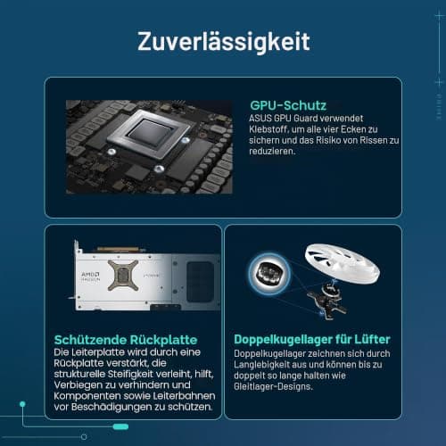 ASUS Prime Radeon RX 9070 XT White OC Edition Grafikkarte (PCIe 5.0, HDMI/DP 2.1, 2.5-Slot Design, Axial-Tech-Lüfter, Dual-Kugellager, Dual BIOS, ASUS GPU Guard) Bild 8