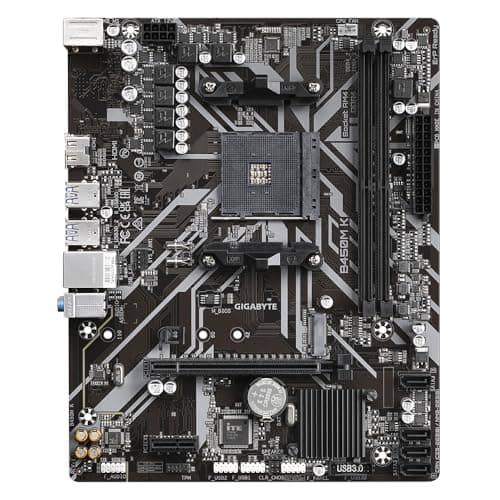 GIGABYTE B450M K Mainboard - Unterstützt AMD Series 5000 CPUs, up to 3600MHz DDR4 (OC), 1xPCIe 3.0 M.2, GbE LAN, USB 3.2 Gen 1 Bild 4