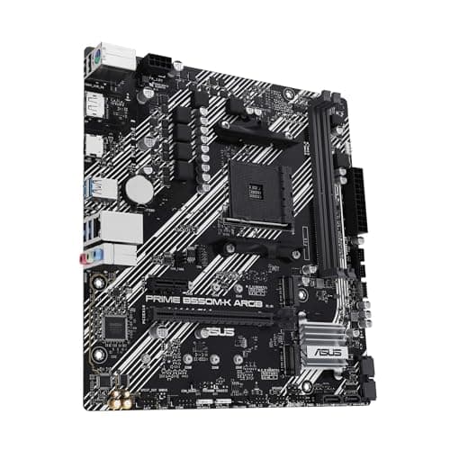 ASUS Prime B550M-K ARGB Gaming Mainboard Sockel AMD AM4 (mATX, PCIe 4.0, 2X M.2, DisplayPort, HDMI, SATA 6Gbit/s, Aura Sync) Bild 5