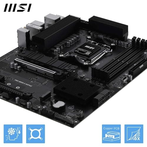 MSI PRO B850-S WIFI6E Mainboard, ATX – Unterstützt AMD Ryzen 9000/8000/7000 Prozessoren, AM5 – DDR5 Arbeitsspeicher-Boost (8200+ MT/s OC), PCIe 4.0 x16, M.2 Gen5, Wi-Fi 6E, 2,5G LAN Bild 8