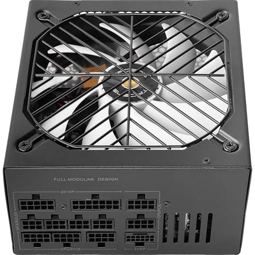 Tacens Valeo V 800M, ATX 3.1 Netzteil 800W, 10 Jahre Garantie, 80Plus Silver, AI2-RPM FDB 140mm Lüfter, Japanische Kondensatoren 105°C, Modulares Kabelmanagement, PCIe 5.1 und 12V 2x6, schwarz 1VV800M Bild 6