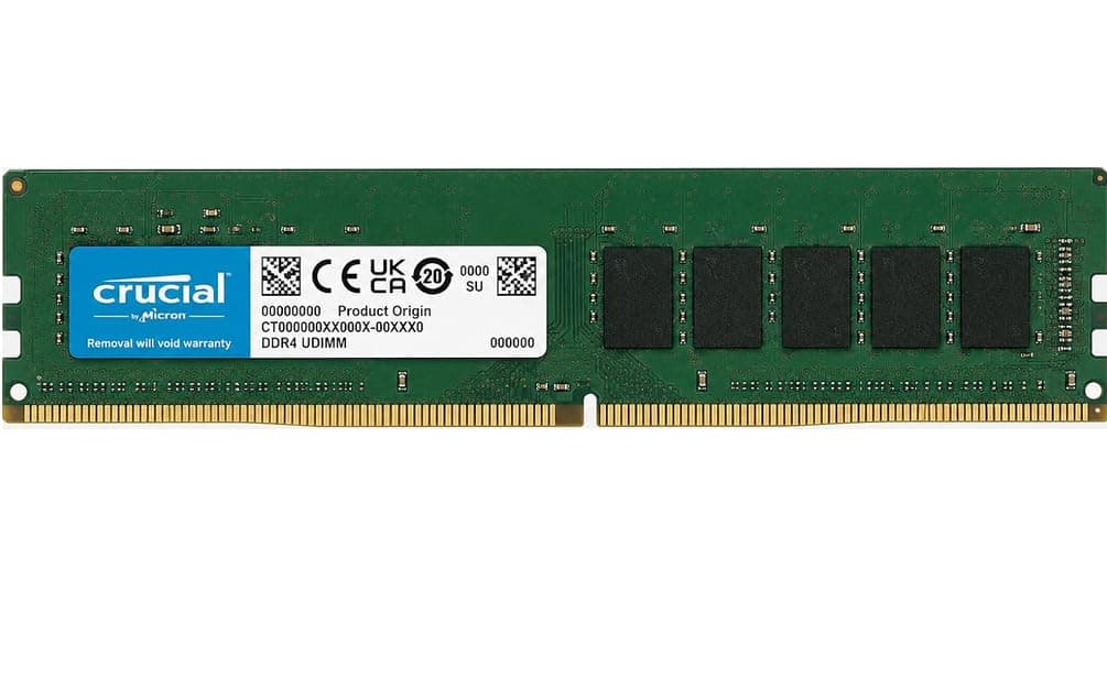 Crucial Micron 16GB DDR4 3200MHz CL22 Desktop RAM Arbeitsspeicher UDIMM 288-Pin 1,2V PC Speicher Modul für Gaming Office Home-Office Business Computer Upgrade CT16G4DFRA32A Bild 3