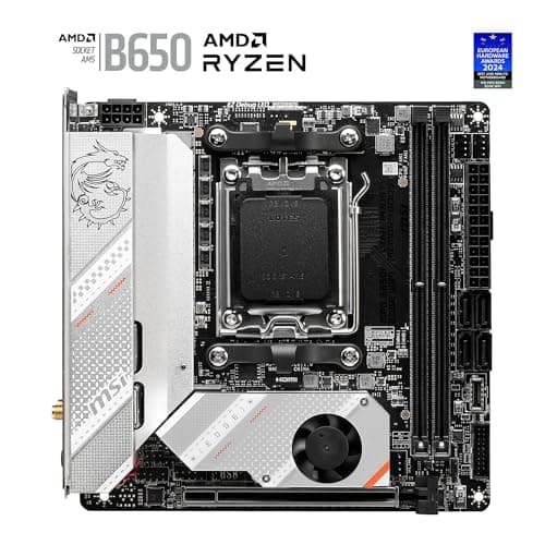 MSI MPG B650I Edge WiFi Mainboard, Mini-ITX - Unterstützt Ryzen 9000, 8000 & 7000 Serie Prozessoren, AM5-8 Phasen 80A VRM, DDR5 Memory Boost 6600+MHz/OC, 1 x PCIe 4.0 x16, 2 x M.2 Gen4, Wi-Fi 6E Bild 3