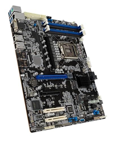 ASUS P12R-E Server Mainboard Sockel Intel LGA 1200 (ATX, 4X DIMM, 2X M.2, Dual-LAN, 8X SATA, 1x HDMI, 2X PCIe 4.0, 2X USB 3.2 Gen 2)