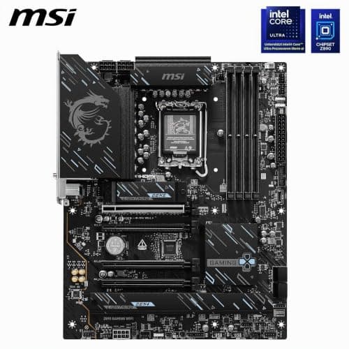 Z890 Gaming WiFi-Mainboard, ATX – Unterstützt Intel Core Ultra-Prozessoren (Series 2), LGA 1851 – DDR5-Memory Boost 8800+ MT/s (übertaktet), 1 x PCIe 5.0 x16, 1 x M.2 Gen5, 2,5-Gbit-LAN, Wi-Fi 7 Bild 4