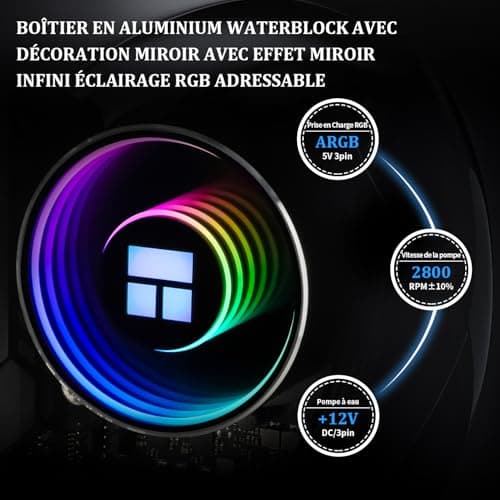 Thermalright Frozen Notte 120 ARGB Black CPU Wasserkühler, CPU Wasserkühlung, ARGB Kaltkopf, Geeignet für AMD:AM4/AM5,Intel LGA 1700/1851/1150/1151/1200 120mm Black Bild 8