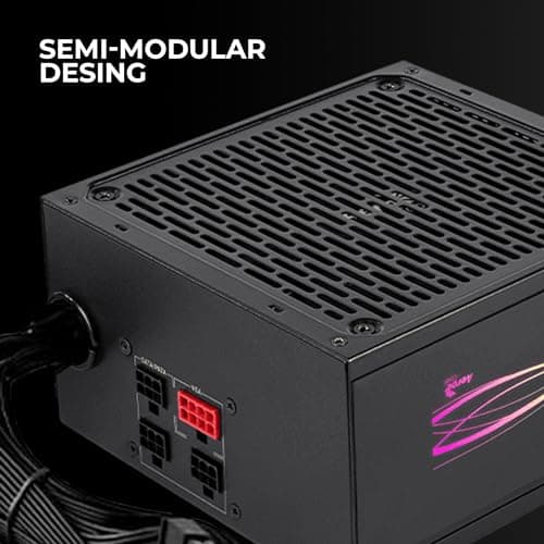 Aerocool LUXPRORGB550M, Semi-Modular RGB 550W Netzteil, 80Plus Bronze +88%, Japanische Kondensatoren, 14cm FDB-Lüfter mit APFC-Technologie, ARGB-kompatibel, 5 Jahre Garantie, Schwarz (Packung mit 2) Bild 6