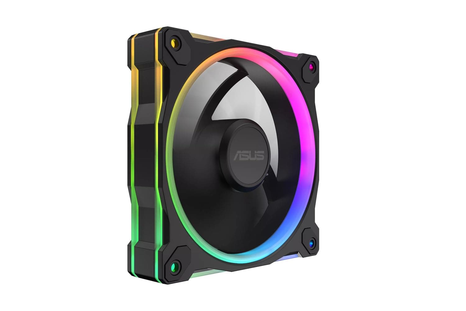 ASUS Prime MR120 Black 3in1 ARGB-Gehäuselüfter 3er Pack (beidseitige Beleuchtung, 20 adressierbare RGB-LEDs, 28 mm Rahmen, PWM-Steuerung, Lüfterdrehzahl 1600 U/min, 21dB(A) Lärmpegel, 58 CFM, Schwarz) Bild 7