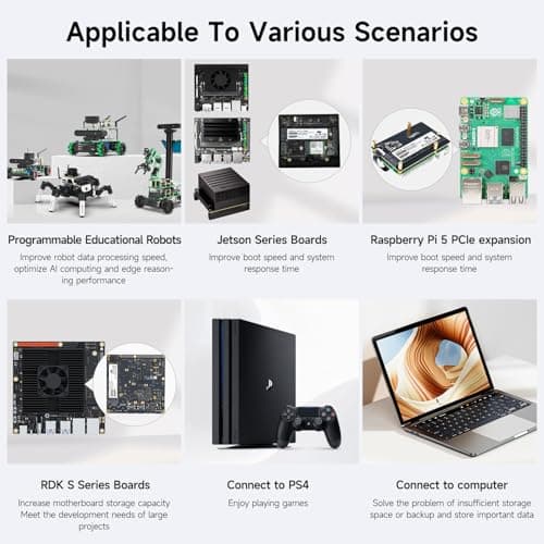 Yahboom 2TB SSD, PCIe Gen3 NVMe M.2 2280, Up to 3500MB/s, for Jetson Orin,RPi,Laptop,PC,Handheld Gaming Consoles, Solid State Drive,Only 2TB SSD Bild 8