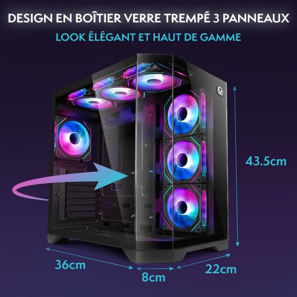Vibox Gaming PC • AMD Ryzen 7 9800X3D 8-Kern • Nvidia RTX 5070 Ti 16GB • 32GB RAM • 1TB NVMe SSD • Windows 11 • WLAN 6 + Bluetooth 5.4 • Noir Schwarz 1 TB 32 GB Nvidia GeForce RTX 5070 Ti Windows 11 Home Bild 7