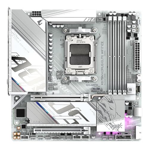 GIGABYTE X870M AORUS Elite WIFI7 Ice Mainboard – Unterstützt AMD Ryzen 9000 CPUs, digitales 14+2+2-Phasen-VRM, bis zu 8200 Hz DDR5 (O.C), 1× PCIe 5.0 + 1× PCIe 4.0, Wi-Fi 7, 2.5-GbE-LAN, USB 4 Bild 4