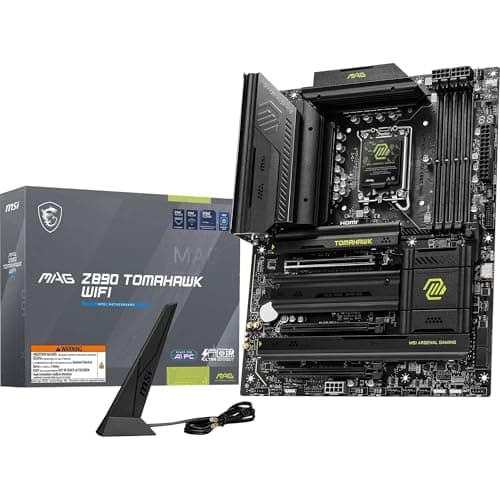 MSI MAG Z890 Tomahawk WiFi Mainboard, ATX - Unterstützt Intel Core Ultra Prozessoren (Series 2), LGA 1851 - DDR5 Memory Boost 4 x DDR5 (9200+ MT/s OC), 1 x PCIe 5.0 x16, 1 x M.2 Gen5, 5G LAN, Wi-Fi 7