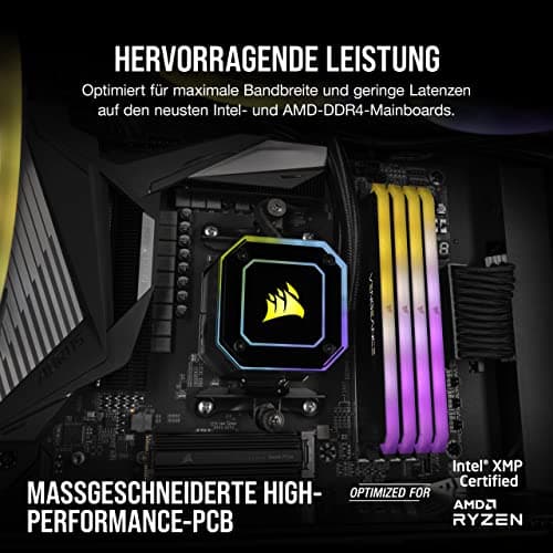 Corsair Vengeance RGB RS 16GB (1x16GB) DDR4 Bis zu 3200MHz C16 Arbeitsspeicher (Dynamische RGB-Beleuchtung, Kompatibilität mit Intel & AMD 300/400/500 Series) Schwarz, CMG16GX4M1E3200C16 1 x 16GB Bild 8