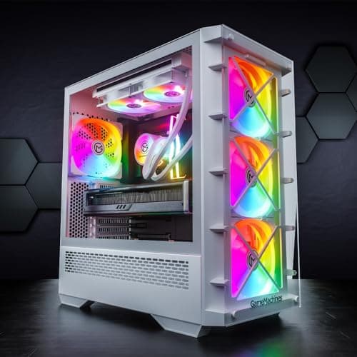GameMachines Element, Snow Edition, ATX PC Gaming Gehäuse, inklusive 3 A-RGB Lüfter Element Weiß Bild 3