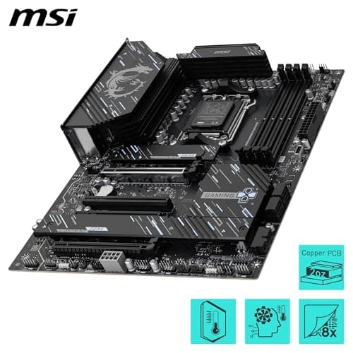 MSI X870E Gaming Plus WiFi Mainboard, ATX - Unterstützt AMD Ryzen 9000/8000 / 7000 Prozessoren, AM5-60A SPS VRM, DDR5 Memory Boost 8200+ MT/s (OC), PCIe 5.0 x16 & 4.0 x4, M.2 Gen5, Wi-Fi 7, 5G LAN Bild 8
