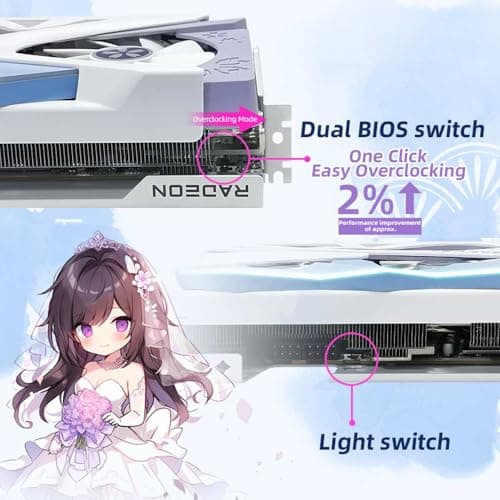 Docooler RX7800XT-16G GDDR6 Grafikkarte für Gaming-PC Leistungsstarkes Kühlsystem RGB-Lichteffekte Hohe Kernfrequenz Multi-Interface-Unterstützung Hochtemperaturbeständige Feststoffkondensatoren Bild 8