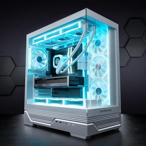 GameMachines Apex Snow Edition - Gaming PC - Wasserkühlung - AMD Ryzen 7 7700 - NVIDIA RTX 5060 Ti 16GB - 1000GB SSD - 32GB RGB DDR5 - WLAN - Windows 11 Pro Ryzen 7 7700 + RTX 5060 Ti 16GB Apex Weiss Bild 2
