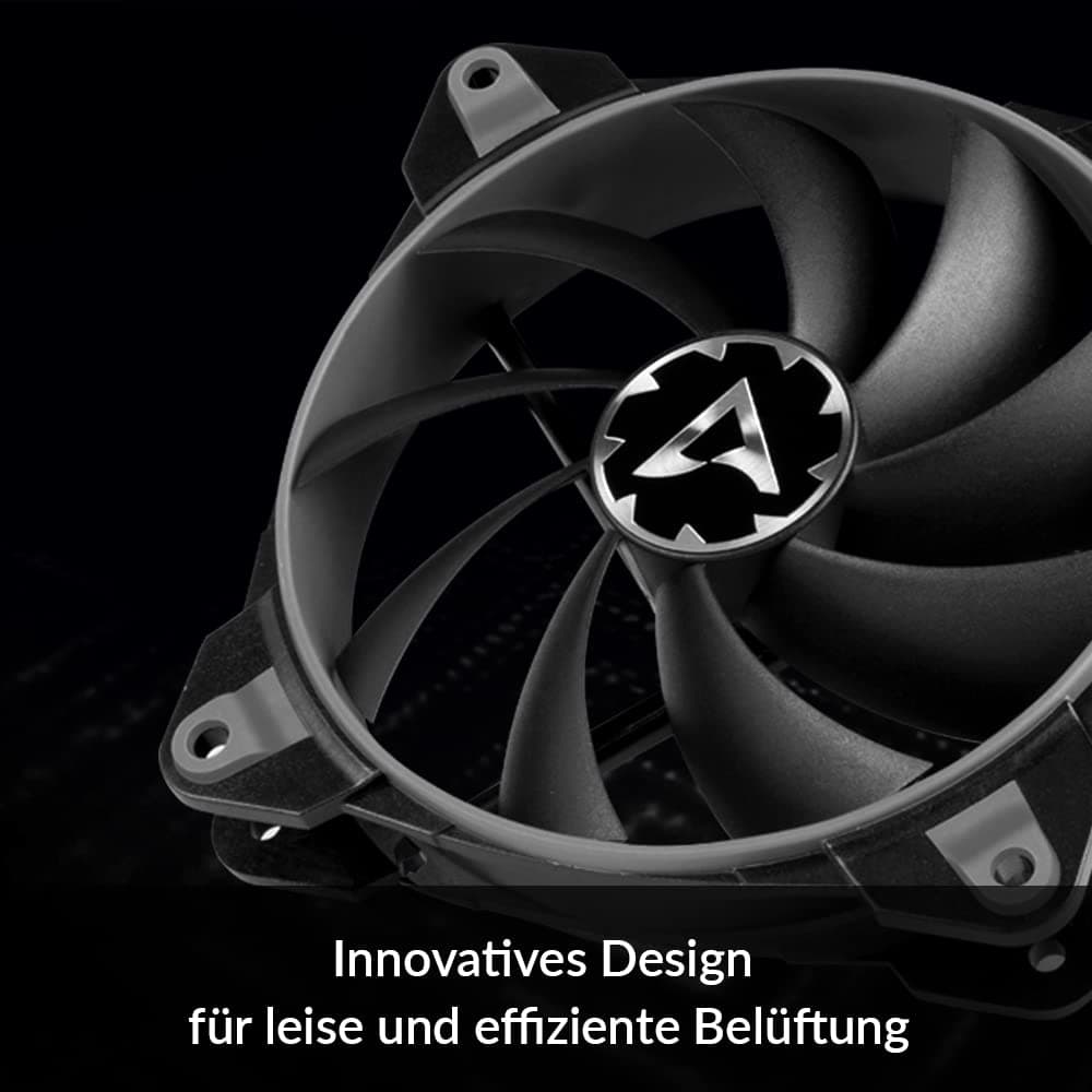 ARCTIC BioniX F140-140 mm Gaming Gehäuse-Lüfter mit PWM PST, Case Fan mit PST-Anschluss (PWM Sharing Technology), Reguliert RPM synchron, 200-1800 U/min. - Grau Bild 7