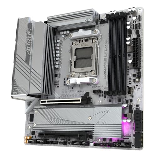 GIGABYTE B650M AORUS Elite AX Ice Mainboard - AMD Ryzen 9000er-Serie, 12+2+2 Phasen VRM, bis zu 8000 MHz DDR5 (OC), 1xPCIe 5.0 + 1xPCIe 4.0 M.2, 2,5 GbE LAN, WiFi 6E, USB 3.2 Gen 2x2 Bild 8