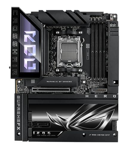 ASUS ROG Crosshair X870E Glacial Gaming Mainboard Sockel AMD AM5 (E-ATX, Advanced AI, DDR5, 10G Ethernet, WiFi 7, 2X PCIe 5.0 NVMe SSD, 2X PCIe 4.0 M.2, 12x USB 10Gbps)