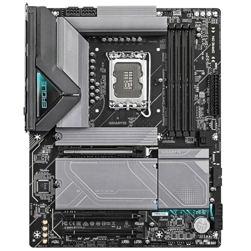GIGABYTE Z890 Eagle Motherboard - Unterstützt Intel Core Ultra (Serie 2) CPUs, 14+1+2 Phasen VRM, bis zu 8800MHz DDR5 (OC), 1x PCIe 5.0 M.2 + 3X PCIe 4.0 M.2, 2,5GbE LAN, USB4 Bild 4