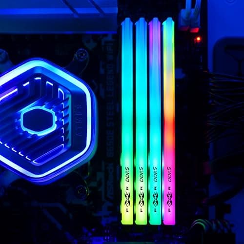 Silicon Power DDR5 16GB Storm RGB 6000MT/s (PC5-48000) 288-pin CL36 1.35V UDIMM Desktop Arbeitsspeicher RAM SP016GXLWU60FFSL Weiß Bild 6