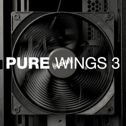 be quiet! Pure Base 501 PC-Gehäuse, 2 vorinstallierte Pure Wings 3 140mm PWM-Lüfter, hoher statischer Druck, geräumiges Design, kompakte Abmessungen, USB 3.2 Gen. 2 Type C, vertikale GPU-Installation Bild 4
