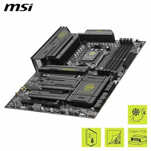 MSI MAG X870E Tomahawk WiFi Mainboard, ATX - Unterstützt AMD Ryzen 9000/8000 / 7000 Prozessoren, AM5-80A SPS VRM, DDR5 Memory Boost 8400+ MT/s (OC), PCIe 5.0 x16, M.2 Gen5, Wi-Fi 7, 5G LAN Bild 8