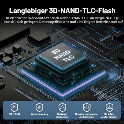 1TB NVMe SSD M.2 PCIe4.0 Gen 4×4, M.2 2280 Interne Gaming SSD, Seq. Bis zu 5100 MB/s, SLC Cache 3D NAND TLC Internal Solid State Drive mit PS5, Laptop, PC Desktops (RP5000) Bild 8