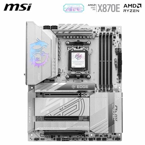 MSI MPG X870E Edge TI WiFi Mainboard, ATX - Unterstützt AMD Ryzen 9000/8000 / 7000 Prozessoren, AM5-80A SPS VRM, DDR5 Memory Boost 8400+MT/s (OC), PCIe 5.0 x16, M.2 Gen5, Wi-Fi 7, 5G LAN Bild 4