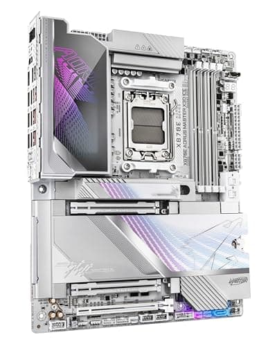 GIGABYTE X870E AORUS Master X3D Ice Mainboard – Unterstützt AMD Ryzen 9000 Prozessoren, 18+2+2-Phasen Digital-VRM, bis zu 9000 Hz DDR5 (OC), 2 x PCIe 5.0 + 3 x PCIe 4.0, Wi-Fi 7, 10 GbE LAN, USB 4 Bild 8