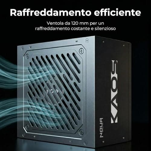 Noua KAOS 550 W ATX-Netzteil für PC Gaming 550 Watt, erfüllt 80+ Bronzen, DC zu DC, leiser Lüfter 120 mm, aktiver PFC 550 Watt Erfüllt 80+ Bronze Bild 6