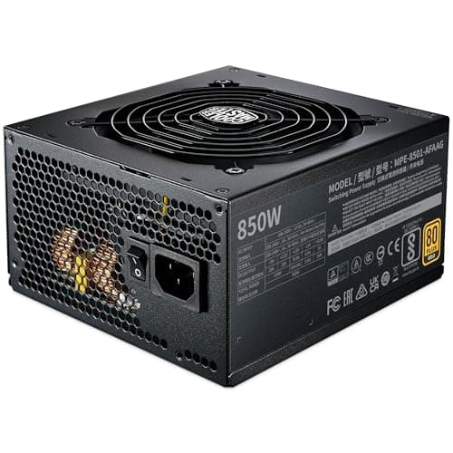 Cooler Master MWE Gold 850 V2 ATX 3.1 Vollmodulares Netzteil – ATX 3.1-Unterstützung, 80 Plus Gold, 850 Watt PC-Netzteil, PCIe 5.1-Verkabelung, 120 mm HDB-Lüfter, Hochtemperaturschwelle 850W Gold ATX 3.1 Bild 4