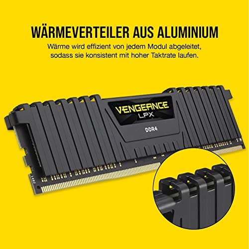 Corsair VENGEANCE LPX 16GB (2x 8GB) DDR4 Bis zu 3200MHz (PC4-25600) CL16 1.35V Desktop Memory - Schwarz Bild 8