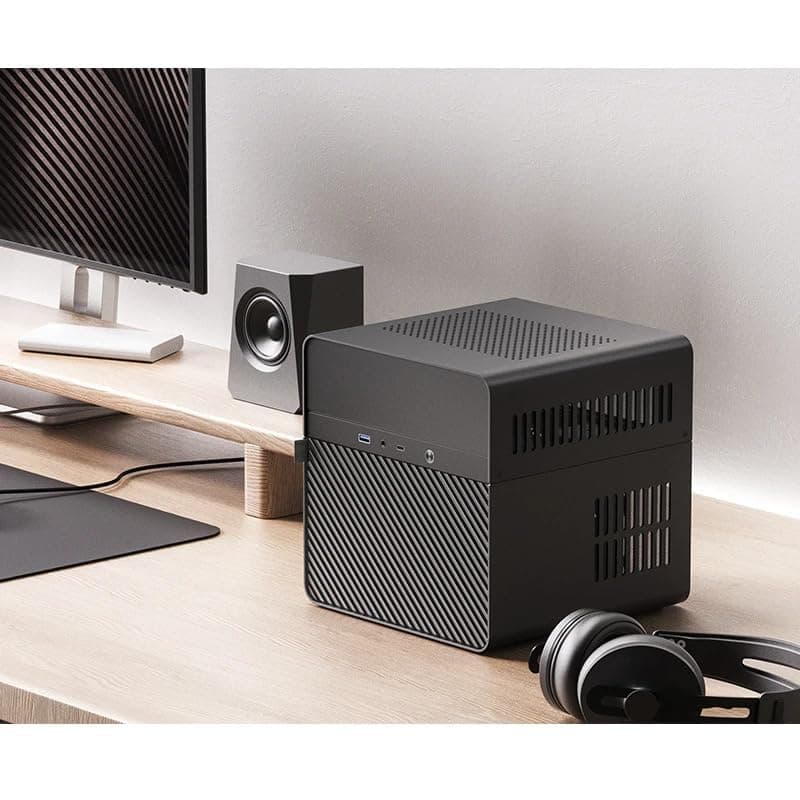 Jonsbo N2 PC-Gehäuse, NAS-Gehäuse, 5+1 Speicherplätze, Hot-Swapping-Technologie, Aluminium, Mini-ITX, Schwarz Bild 4